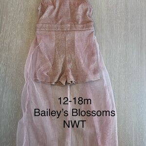 Bailey's Blossoms Pink Shimmer Romper